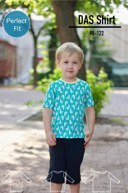 DAS Shirt Langarm/Kurzarmshirt in 3 Passformen Gr. 98-122