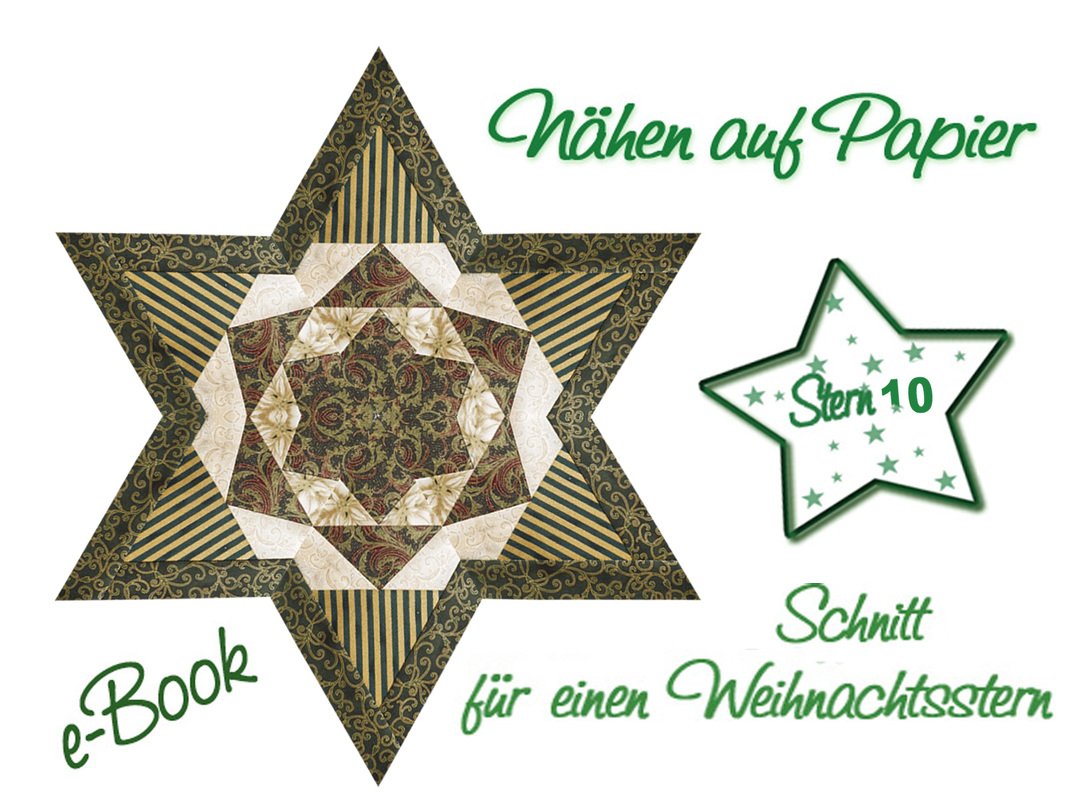 Paper Piecing  -  Stern 10 - Nähen auf Papier
