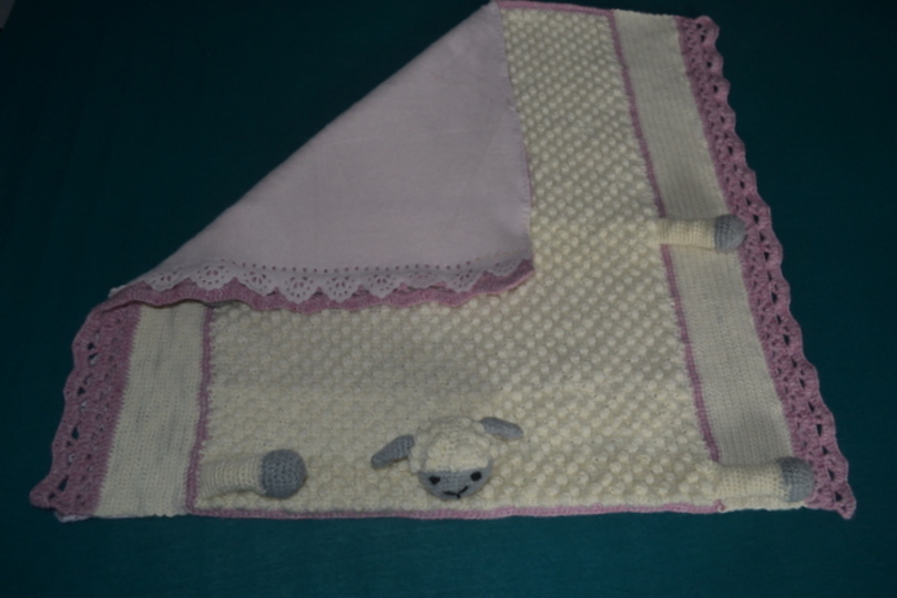 Häkelanleitung * Babydecke * Schaf * Kinderwagendecke * Wendedecke