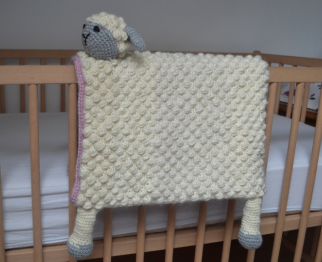 Häkelanleitung * Babydecke * Schaf * Kinderwagendecke * Wendedecke