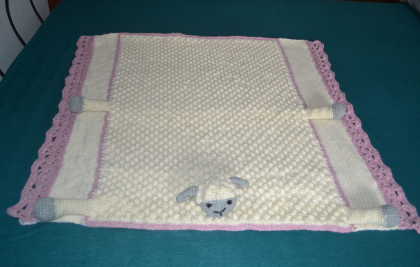 Häkelanleitung * Babydecke * Schaf * Kinderwagendecke * Wendedecke