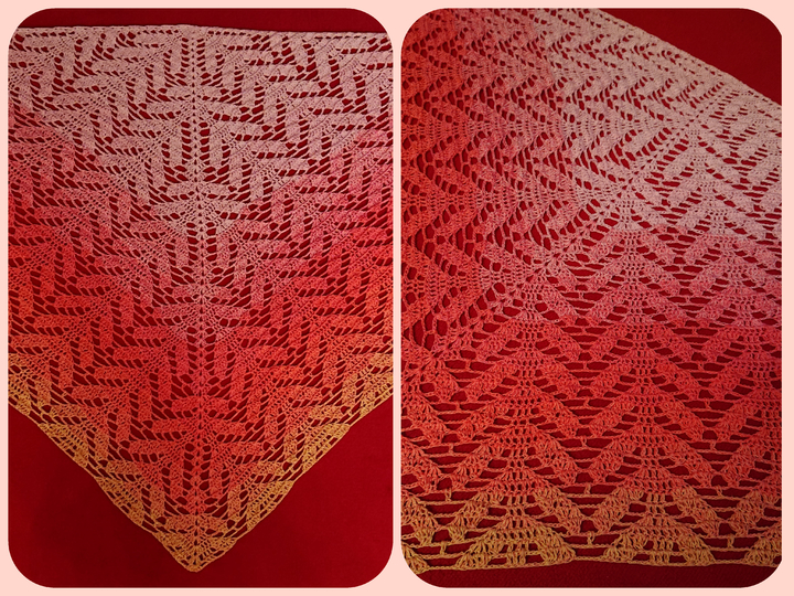 Tuch Olivia häkeln Häkeltuch Dreieckstuch Schultertuch