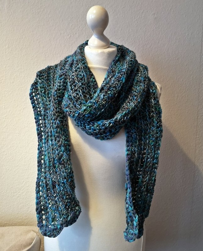 Schal quer gehäkelt - Bild 4