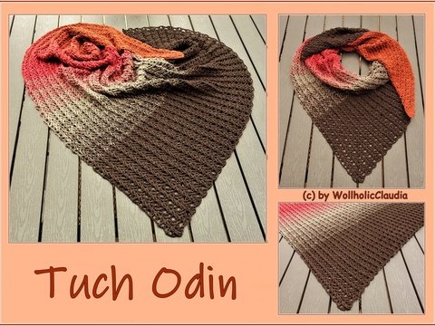 Häkelanleitung asymmetrisches Tuch "Odin"