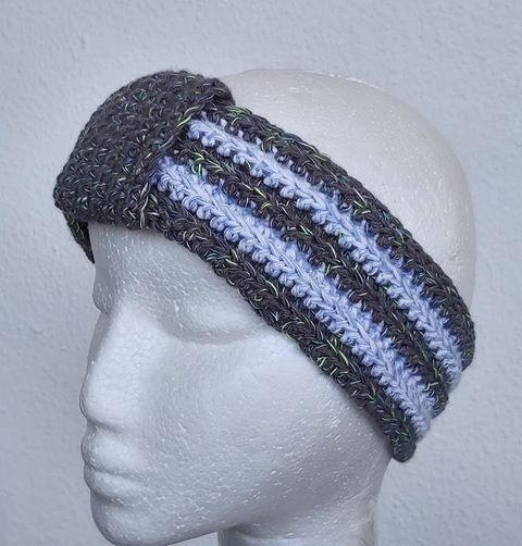 Häkelanleitung "Junction" für ein Stirnband, unisex, individuell für alle Größen anpassbar, mit Größentabelle - Bild 3