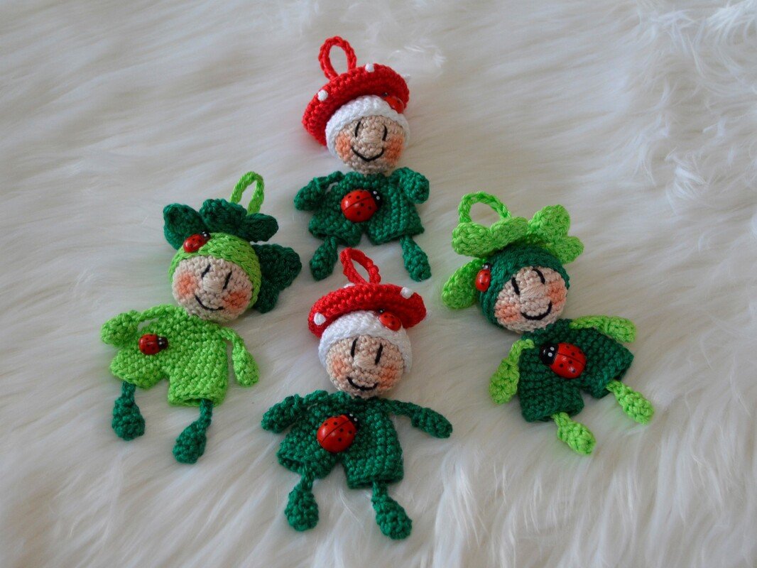 Glückspilz Schlüsselanhänger Fliegenpilz Taschenbaumler Glücksbringer