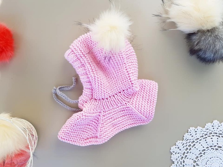 Strickanleitung Schlupfmütze ++ Amelie ++, mit Kragen, für alle Größen