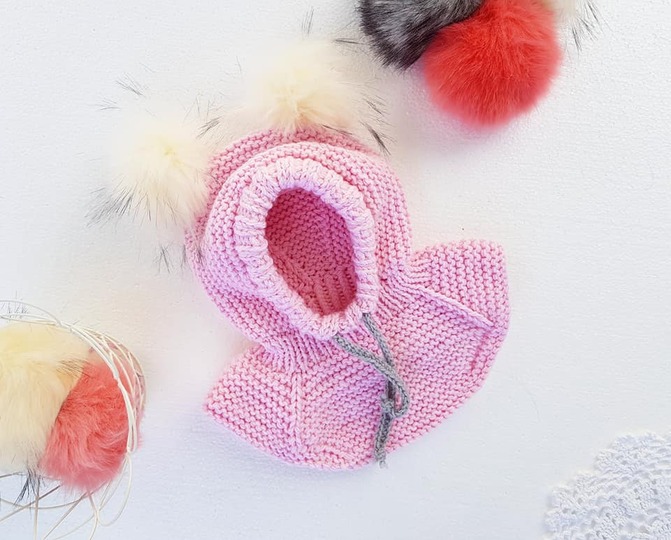 Strickanleitung Schlupfmütze ++ Amelie ++, mit Kragen, für alle Größen