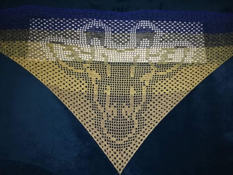 Motivtuch "Giraffe", Dreieckstuch, Häkelanleitung