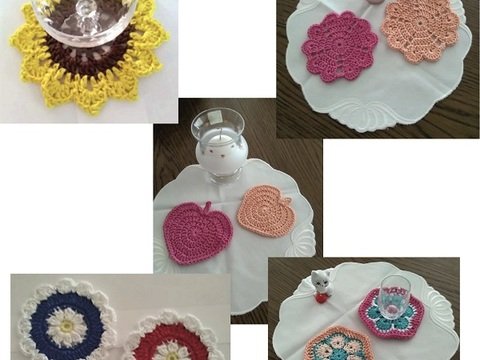 Häkelanleitung Untersetzer-Parade Nr.4