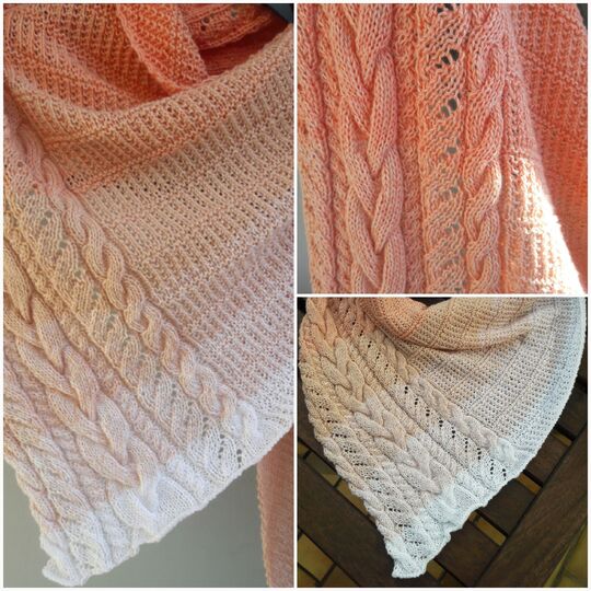 Asymmetrisches Dreieckstuch "A dream of Spring"