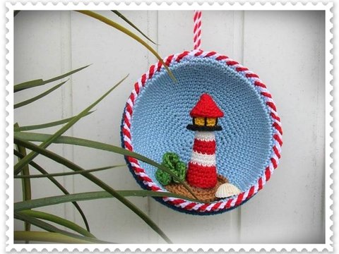 Häkelanleitung Maritime Dekokugel Leuchtfeuer