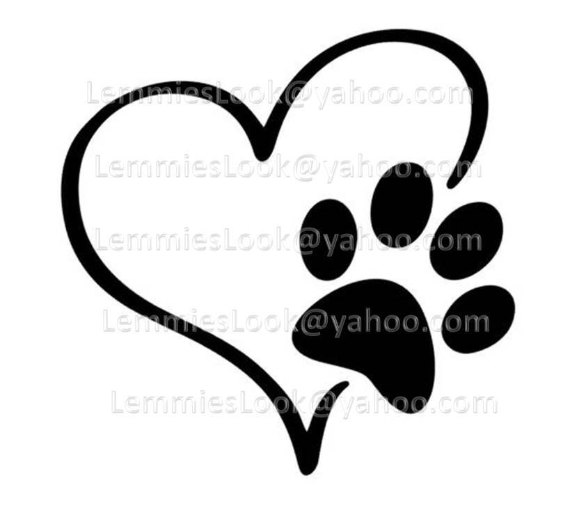 Plotterdatei Herz mit Pfote LoveMyPet - Bild 4