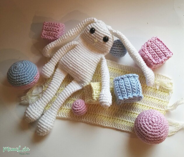 Spielzeug Hase, Amigurumi Zubehör - Häkelanleitung