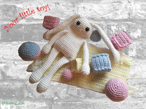 Spielzeug Hase, Amigurumi Zubehör - Häkelanleitung
