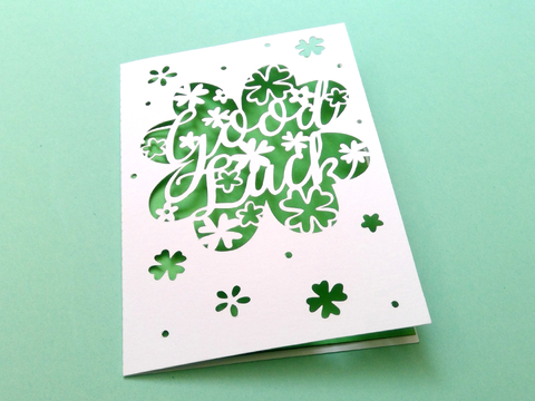 Karte Good Luck Plotterdatei SVG DXF