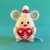 PDF Pattern Milky Mouse with Heart Ornament