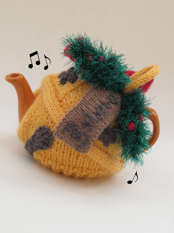 Santa Believe Bell Tea Cosy Knitting Pattern - Image 3