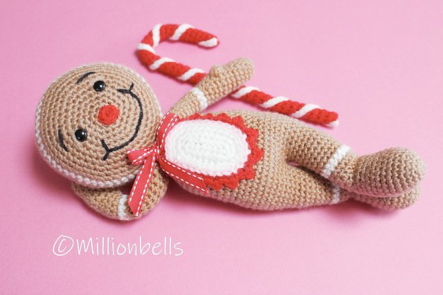 Gingerbread Man Amigurumi PDF Crochet Pattern