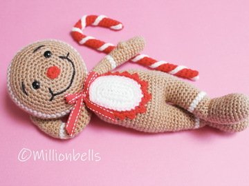 Gingerbread Man Amigurumi PDF Crochet Pattern