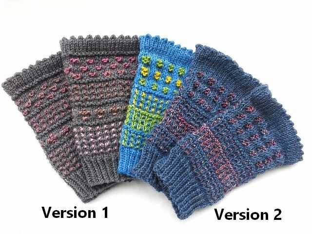 Handstulpen Hafja stricken Hebemaschen 2 Versionen Armstulpen Stulpen - Bild 2