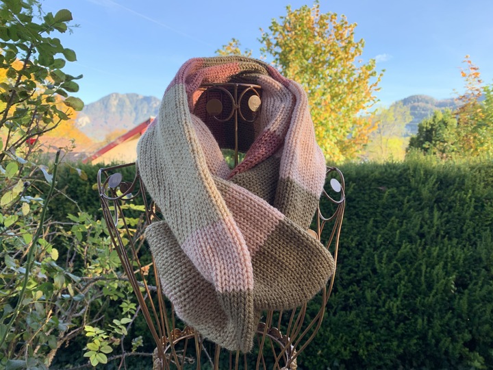 Strickanleitung - Warmer XXL-Loop-Schal "Powder"