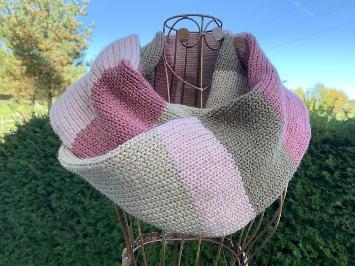 Strickanleitung - Warmer XXL-Loop-Schal "Powder"