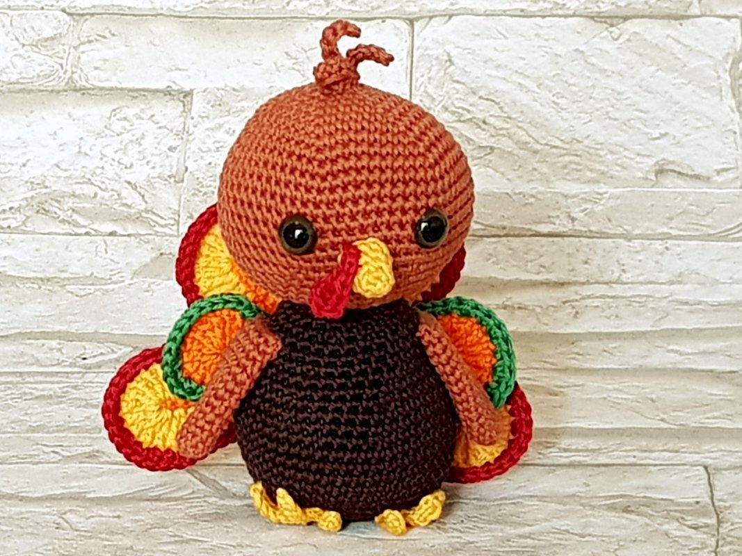 Toby, der kleine Truthahn - Amigurumi Häkelanleitung