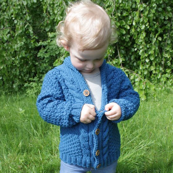 Strickanleitung Kinderjacke mit Schalkragen "Bozen" 760087 - Bild 2