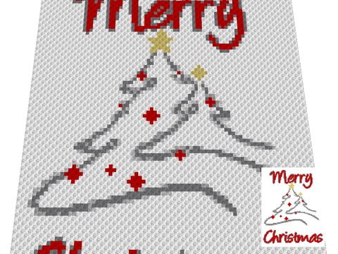 Häkelmuster * Merry Christmas * Grafik für C2C Decke