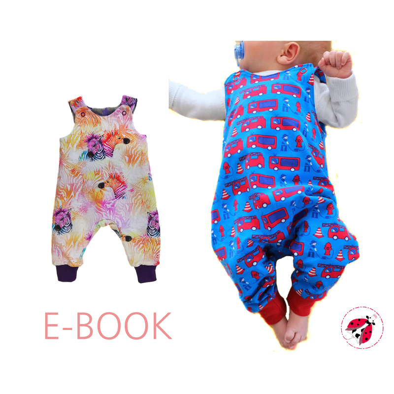 Strampler "Friderik" Gr. 50-92 - Nähanleitung Schnittmuster Beamer