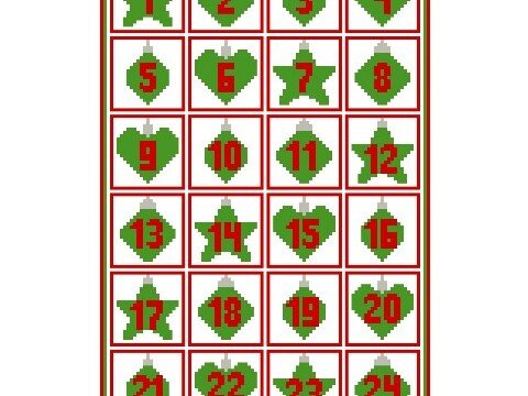 Häkelmuster * Adventskalender * Grafik für Fm Decke