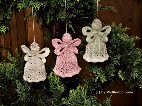 Häkelanleitung Engelchen - hängend und stehend