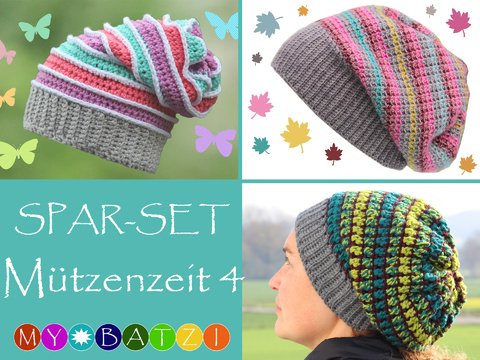 Sparset Mützenzeit 4 - 3 x Beanie häkeln