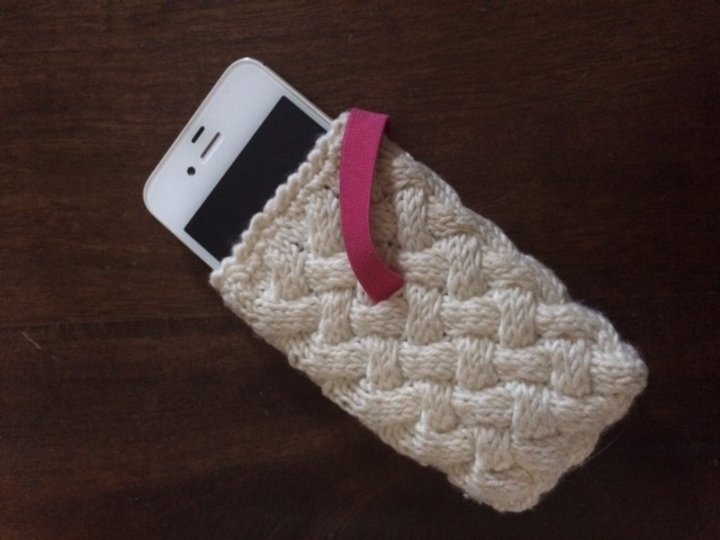 Handytasche im Webmuster