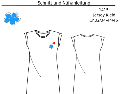 einfaches Kleid nähenI Gr. 32-46 I  ebook Schnittmuster I #1415 I PDF