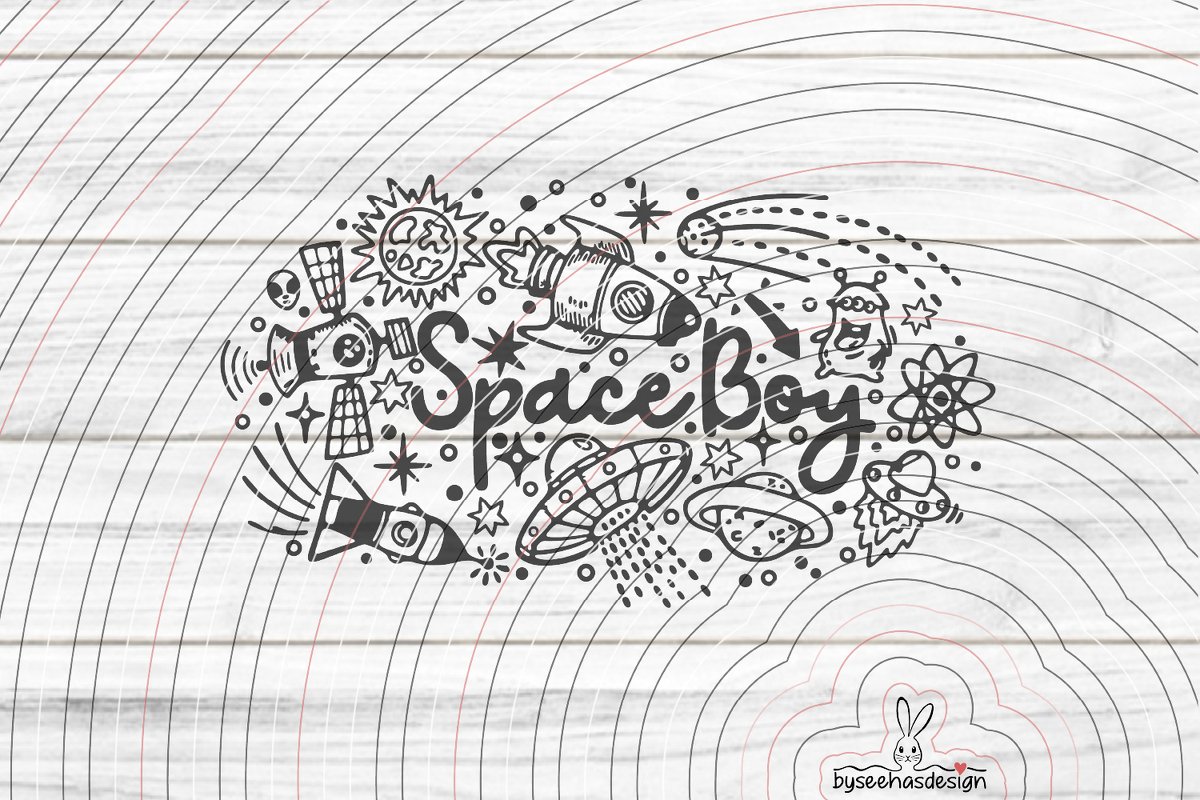 Space Boy Plotterdatei SVG DXF - Bild 2