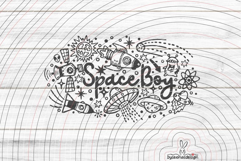 Space Boy Plotterdatei SVG DXF