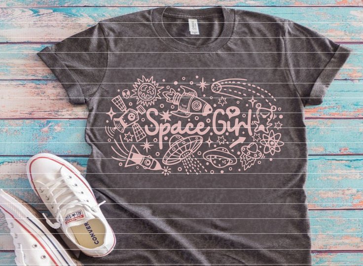 Space Girl Plotterdatei SVG DXF