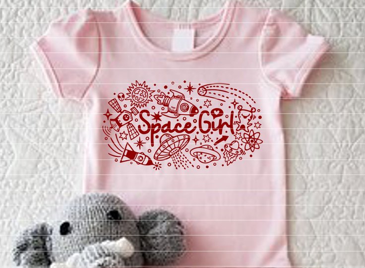 Space Girl Plotterdatei SVG DXF