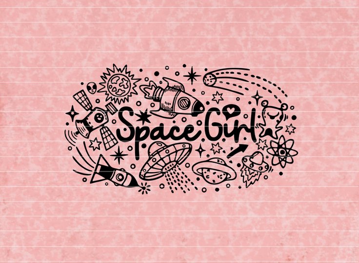 Space Girl Plotterdatei SVG DXF
