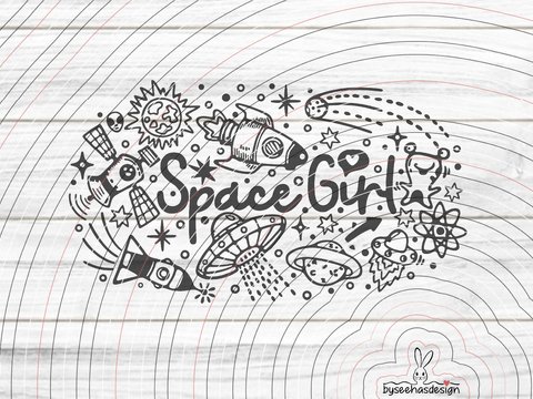 Space Girl Plotterdatei SVG DXF