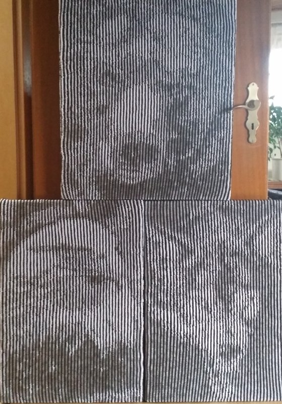 Schatten/ Illusionsstrickbilder  " Grizzly, Adler, Wolf " ALLE DREI