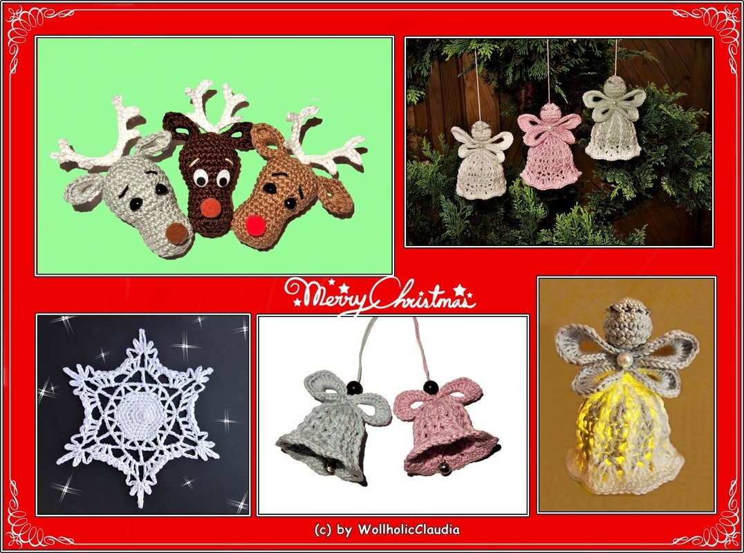 Häkelanleitung 4er Spar-Set Weihnachten