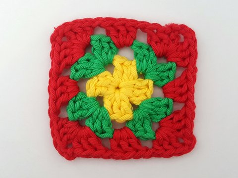 Klassisches "Granny Square" - Häkelanleitung