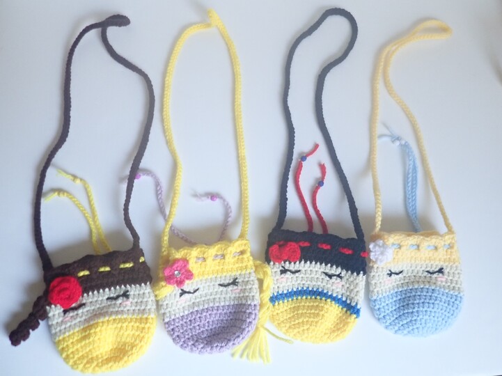 Princess Trinket Pouches/Bags- Crochet Pattern- English