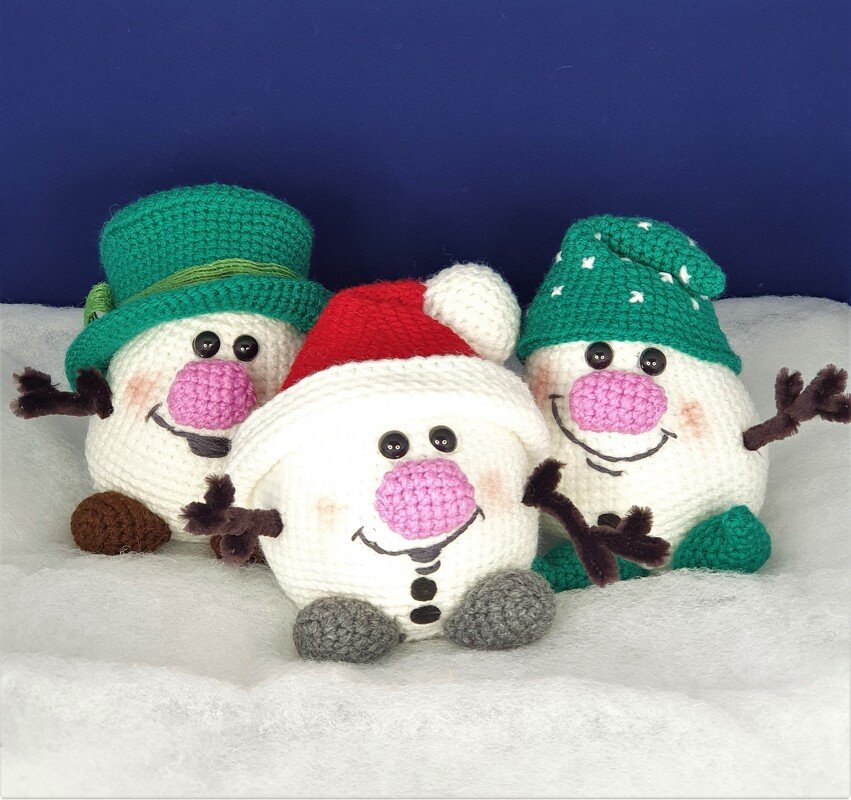 Franz, Fred und Ferdinand, die drolligen Schneemänner