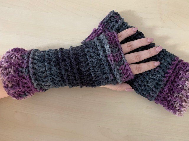 crochet pattern fingerless gloves / puffs "Melli"