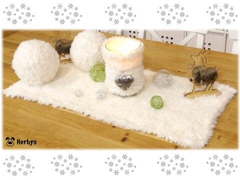 Strickanleitung "Tischläufer & Deko "Fell - Optik"