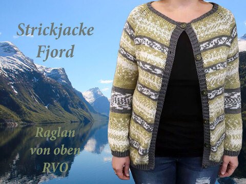 Strickjacke Fjord RVO Raglan von oben